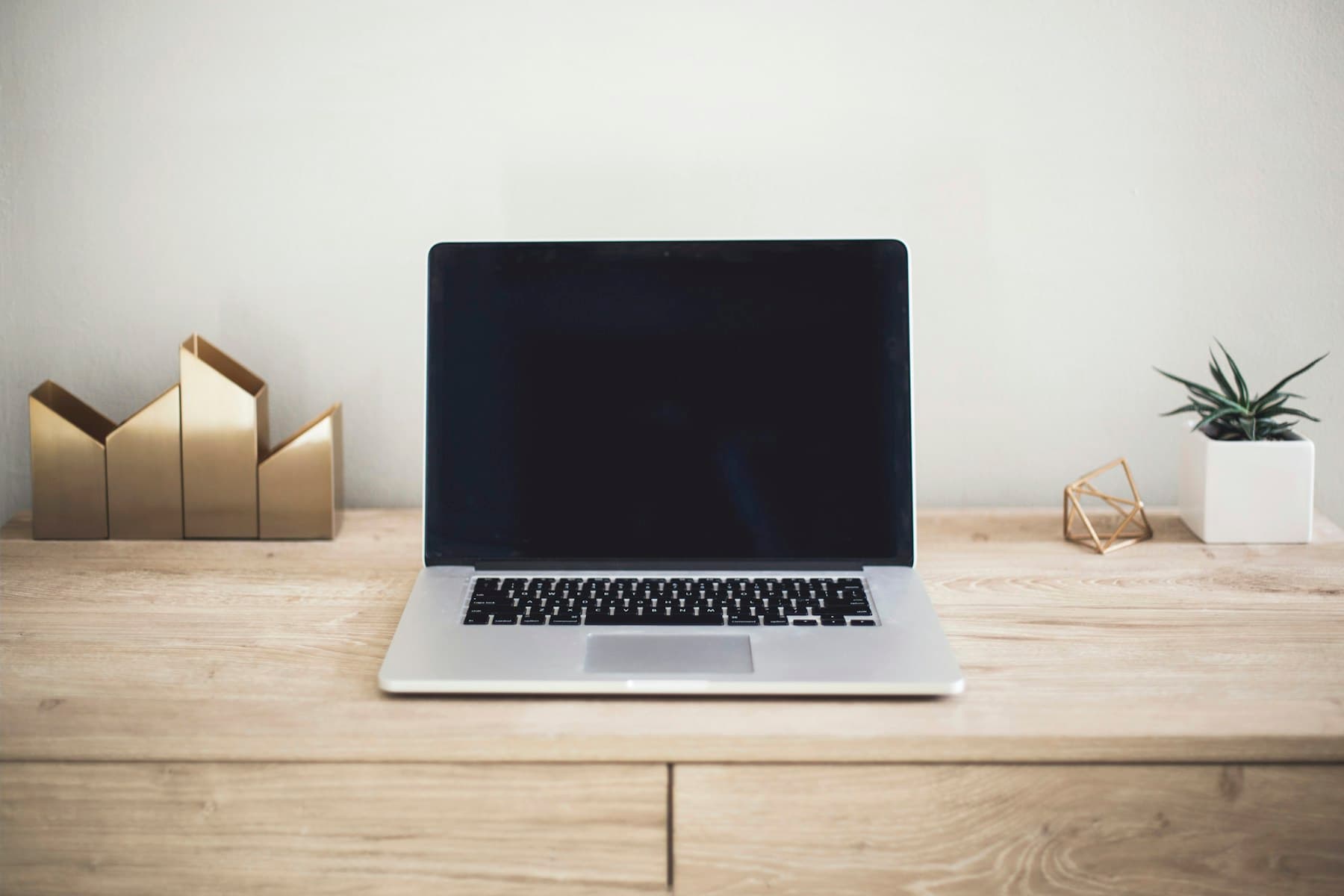 Laptop and organised workspace